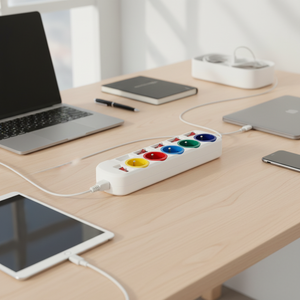 Prise de courant avec contrôle maître-esclave, prise française 16A, rallonge avec mise à la terre CE - Product Image 2