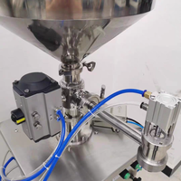 Machine de remplissage semi-automatique pneumatique à piston en acier inoxydable 304 de haute précision pour boissons, pâte de tomate, sauce chili
