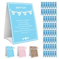 Jouets pour baby shower, Carte de baptême pour bébé, Carte de jeu pour révélation du sexe, Accessoires amusants roses et bleus pour fête de baptême