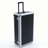 Valise à outils en aluminium sur mesure avec découpes en mousse, valise de transport robuste pour équipement lourd avec roues