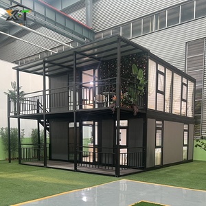 Casa Contenedor Expandible Prefabricada Móvil Pequeña de 2 Pisos con Cortina de Vidrio, Material Nuevo, <span class=keywords><strong>Vivienda</strong></span> 2026, Más Vendida - Product Image 1