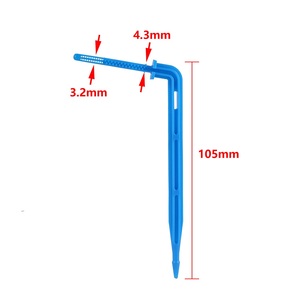 Gotero de Flecha Curva Azul para Manguera de 3/5 mm, <span class=keywords><strong>Riego</strong></span> <span class=keywords><strong>por</strong></span> <span class=keywords><strong>Goteo</strong></span> para Macetas de Jardín - Product Image 2