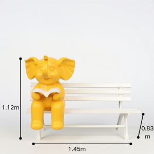 Banc sculpté d'éléphant en résine colorée personnalisée détail artistique peint à <span class=keywords><strong>la</strong></span> main siège d'art public extérieur centre commercial <span class=keywords><strong>zoo</strong></span> parc à thème - Product Image 6