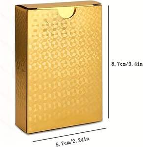 Cartas de Juego con Lámina Dorada OEM, con Logotipo Personalizado y Servicio de Diseño para Cajas de Regalo de Casinos Familiares, Resistentes al Agua - Product Image 6