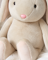 Jouet en peluche personnalisé OEM, lapin beige aux longues oreilles