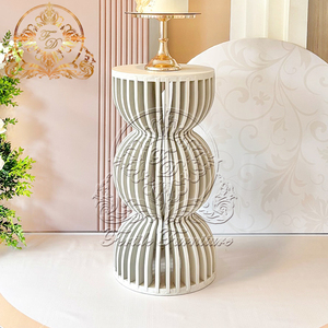 Alzata <span class=keywords><strong>per</strong></span> Torte in Metallo Bianco Rotonda, Design Moderno Professionale a Forma di Cilindro, Smontabile, Novità <span class=keywords><strong>per</strong></span> Decorazioni di Eventi e Matrimoni - Product Image 5