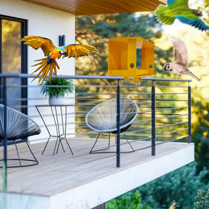 Comedero para Pájaros JH-Mech, Soporte para Montar en Postes, Atrae Cardenales y Pájaros Gorriones, Estación de Alimentación de Metal para Aves - Product Image 4