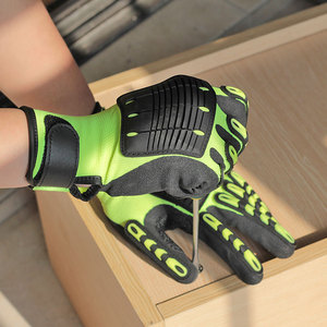 Guante DE TRABAJO DE PUNTO HPPE con revestimiento de nitrilo resistente a cortes de nivel 5 NMSHIELD, TPR, seguridad antiimpacto, construcción de campos petrolíferos EN388 - Product Image 6