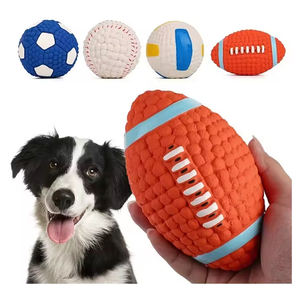 Yzs-pet lateks gıcırtılı futbol topu oyuncak dayanıklı çiğnemek interaktif eğitim köpek oyuncak - Product Image 2