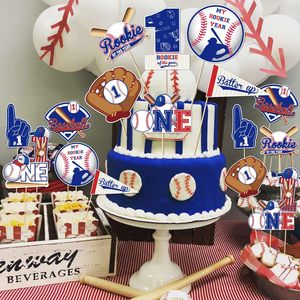 Decorazioni per il Primo Compleanno a Tema Baseball, Topper per Tavolo 'Rookie of the Year' per Feste di Compleanno dei Ragazzi - Product Image 5