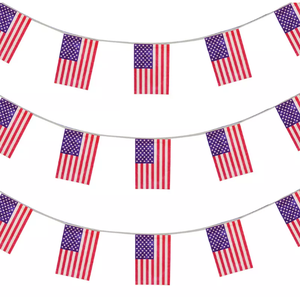 Brazil Cheap 14*21cm 2026 Football Soccer Fans Team National Waterproof Flag World Bunting String Flag for Hanging Decoration - Product Image 4