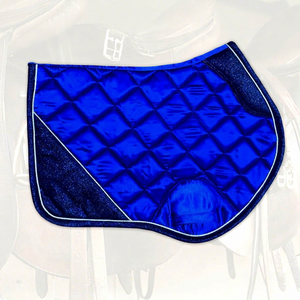 Elegante almohadilla de satén acolchada para salto ecuestre, cómoda, con parche brillante, antideslizante, para silla de montar, espuma de 18 mm, diseño personalizable, duradera - Product Image 1