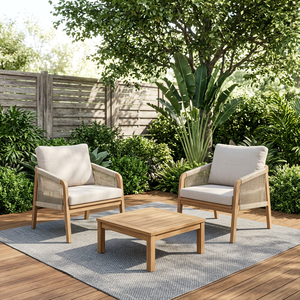 Luxury Contemporary Foldable Acacia Wood Eco-friendly Teak Wood Frame Outdoor Furniture Set Garden Sofa Dining Table Chair for - Product Image 2