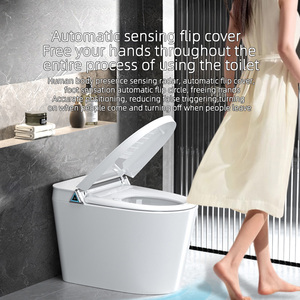 Bidet intelligent chic et minimaliste avec commande au pied capacitif, lumière d'ambiance dynamique, commande vocale, protection anti-mousse, couvercle automatique radar, siège chauffant et séchoir intégré - Product Image 2