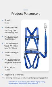 Factory Price Exterior Wall Decoration Rock Climbing Fall Arrest Full Body Safety Harness