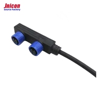 Jnicon-Conector de iluminación de planta LED eléctrica para exteriores, resistente al agua, tipo F M15, 10A, IP68