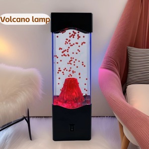 Nuova Lampada LED Creativa a Effetto Acqua con Specchio, Luce Notturna Simulazione Vulcano in Plastica Rossa/Verde/Blu, USB - Product Image 4