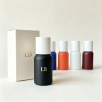 Flacon de parfum en verre transparent cylindrique personnalisé avec bouchon pulvérisateur 10 ml, impression sérigraphique, boîte d'emballage personnalisable