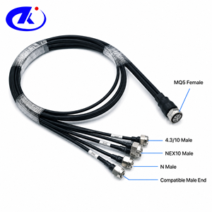 Cavo Coassiale a Basso PIM 50 Ohm con Connettore MQ5 a Connettore Maschio 4.3/10, Cavo Superflex da 1/4" 2m - Product Image 6