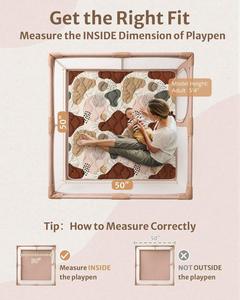 Tapis de jeu pour bébé portable, plus épais, rembourré, pliable, pour ramper à l'intérieur et à l'extérieur - Product Image 5