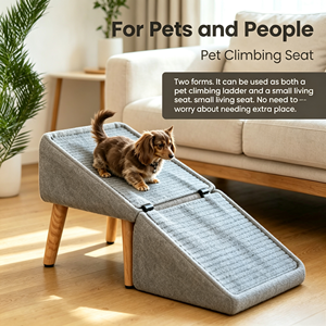 Escaleras Plegables 2 en 1 para Mascotas, Modernas y Sostenibles, de Madera, Rampa para Perros, Diseño Sólido, Cierre de Correa, Superficie Antideslizante, para Sala de Estar, Uso en Interiores - Product Image 3