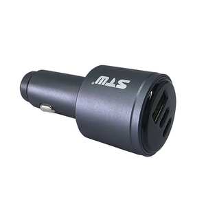 Cargador de Coche de 3 Puertos, 100W, Tipo-C PD QC 3.0, Cargador USB Rápido para Laptop y Teléfono, Cargador de Coche Inteligente de Triple Puerto - Product Image 1