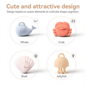 Silicone pesca gioco, Montessori belle abilità motorie gioco di pesce da bagno giocattolo per 1-3 4-8 anni bambino - Product Image 5