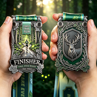 Médailles en aluminium personnalisées pour la course de relais sur piste et sur route, la course de fun run, le trail running, le semi-marathon, couleur or, 400 m, MVP du pays