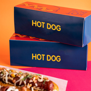 Tùy Chỉnh Dài Hot Dog Ngô Con Chó Đi Ra Ngăn Kéo Bao Bì Để Đi Bánh Sandwich Có Thể Gập Lại Hộp Với Nắp - Product Image 4