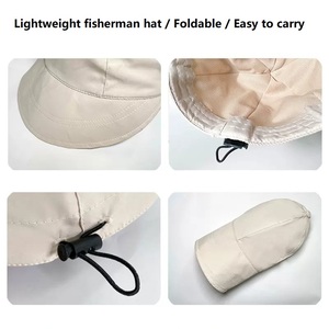 Gorra de pescador, sombrero para el sol, portátil, plegable, de ala ancha, sombreros de protección solar, viseras de secado rápido de verano, gorras con cordón ajustables - Product Image 5