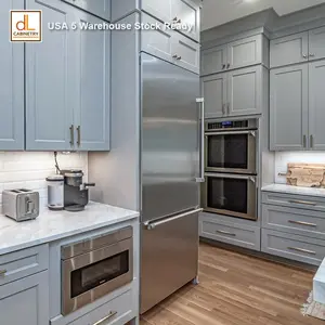 Entrepôt USA vente en gros scellant modulaire moderne de style populaire peint colombe gris armoire de cuisine RTA