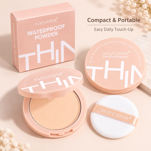 <span class=keywords><strong>Polvo</strong></span> Compacto Fijador de <span class=keywords><strong>Maquillaje</strong></span> Facial de Alta Calidad, Control de Grasa, Resistente al Agua, Larga Duración, Acabado Natural Mate - Product Image 3