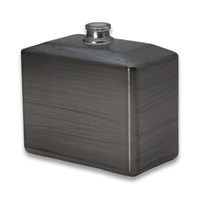 Fabricant de flacon de parfum en verre noir en métal sérigraphié de forme rectangulaire carrée rechargeable de 30ml 50ml pour cosmétiques