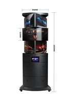Módulo de Pantalla LED Giratorio Continuo de 360 Grados, Pantalla de Video LED Telescópica Triangular Mecánica