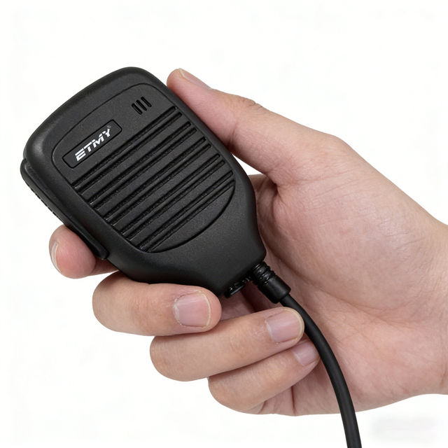 Long Range Walkie Talkie Microphone Handheld Radio Speaker Mic KMC-21 Model IP54 Rated 0-10KM Range 45cm Line 1000 Channels K