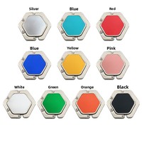 Meetee BB-090 9*4.6cm Crochets hexagonaux pliables portables en alliage de zinc à paillettes pour sac à suspendre sur le côté de la table, support de sac à main