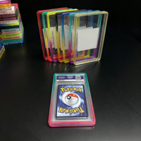 Plaque de protection arrière en TPU à paillettes dégradées 35pt pour cartes gradées, avec plaque en acrylique transparente pour cartes PSA