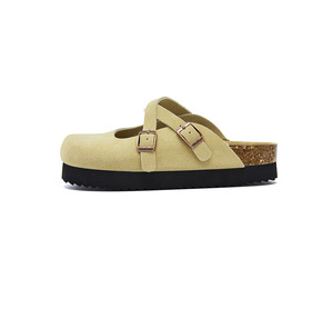 Sandalias de Mujer de Alta Calidad, Suaves, con Suela Gruesa, Diseño de Tiras Cruzadas, Personalizadas, Tipo Mule, de Gamuza, con Suela de <span class=keywords><strong>EVA</strong></span> Antideslizante y Cómodas - Product Image 6