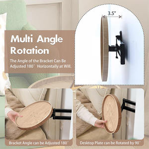 <span class=keywords><strong>Table</strong></span> pliante murale petit bureau pliable <span class=keywords><strong>Table</strong></span> murale ronde pliable <span class=keywords><strong>avec</strong></span> étagère rétractable <span class=keywords><strong>Table</strong></span> pliante en bois - Product Image 6