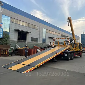 FAW 4*2 8t 10t avaria recuperação flatbed estrada guincho caminhão de reboque com guindaste