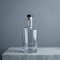 Nouveau Design 2026 – Bouteille en Verre Extra Flint 500ML 750ML pour Liqueurs, Whisky, Rhum, Gin, Vodka, Tequila – Idéale pour les Bars