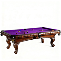 Table de billard 9 pieds en bois massif et ardoise de Jiujiang, artisanat de sculpture rétro, qualité tournoi, couleur personnalisable, pour usage domestique