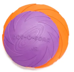 Atacado interativo de silicone de borracha para pet beach, para cães de treinamento, disco de brinquedo