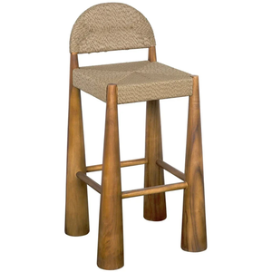 Laredo Counter TeakOutdoorNATURAL BROWN Durable High Bar <b>Stool</b> for Home Bar <b>Dining</b> Room - Product Image 1