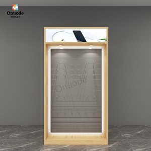<span class=keywords><strong>Vitrine</strong></span> d'affichage de magasin mobile en bois léger à LED personnalisé pour accessoires de téléphone portable pour utilisation en magasin de détail - Product Image 3
