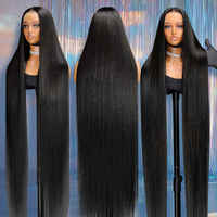 Parrucca 13x6 all'ingrosso senza colla con pizzo frontale HD, in capelli vergini indiani, con cuticole allineate, per donne nere