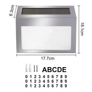 Señales <span class=keywords><strong>de</strong></span> dirección Led alimentadas por energía Solar para exteriores, lámpara <span class=keywords><strong>de</strong></span> pared, placas, números <span class=keywords><strong>de</strong></span> casa, luz con estacas para patio <span class=keywords><strong>de</strong></span> casa y calle - Product Image 5