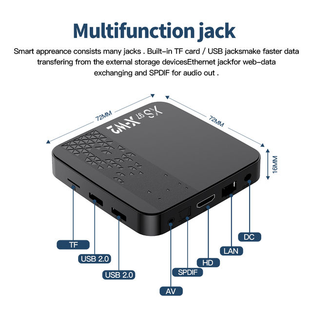 New XS97 X-W2 Amlogic S905W2 Android TV Box 4K Quad Core 2GB+16GB Dual WiFi BT 5.0 Smart