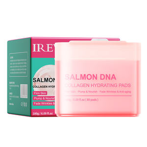 OEM IREV Tampons de coton hydratants au collagène de saumon, 80 pièces, pour la stabilisation de la peau et le nettoyage quotidien des pores après le démaquillage - Product Image 1