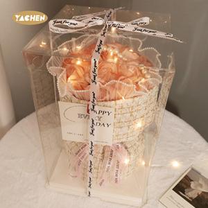 YACHEN Bouquet de roses lumineuses LED Fleurs artificielles rougeoyantes Cadeau de Saint-Valentin pour fête des mères Centres de table de mariage Décoration de fête - Product Image 6